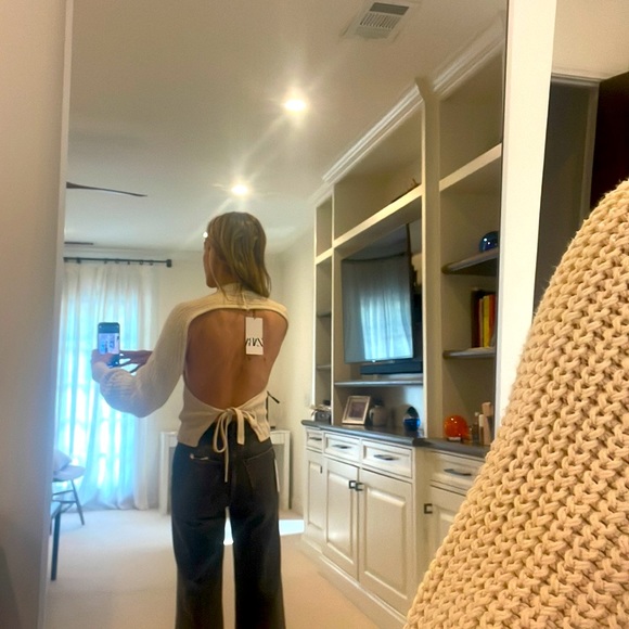 Zara cream open back sweater - Picture 10 of 10